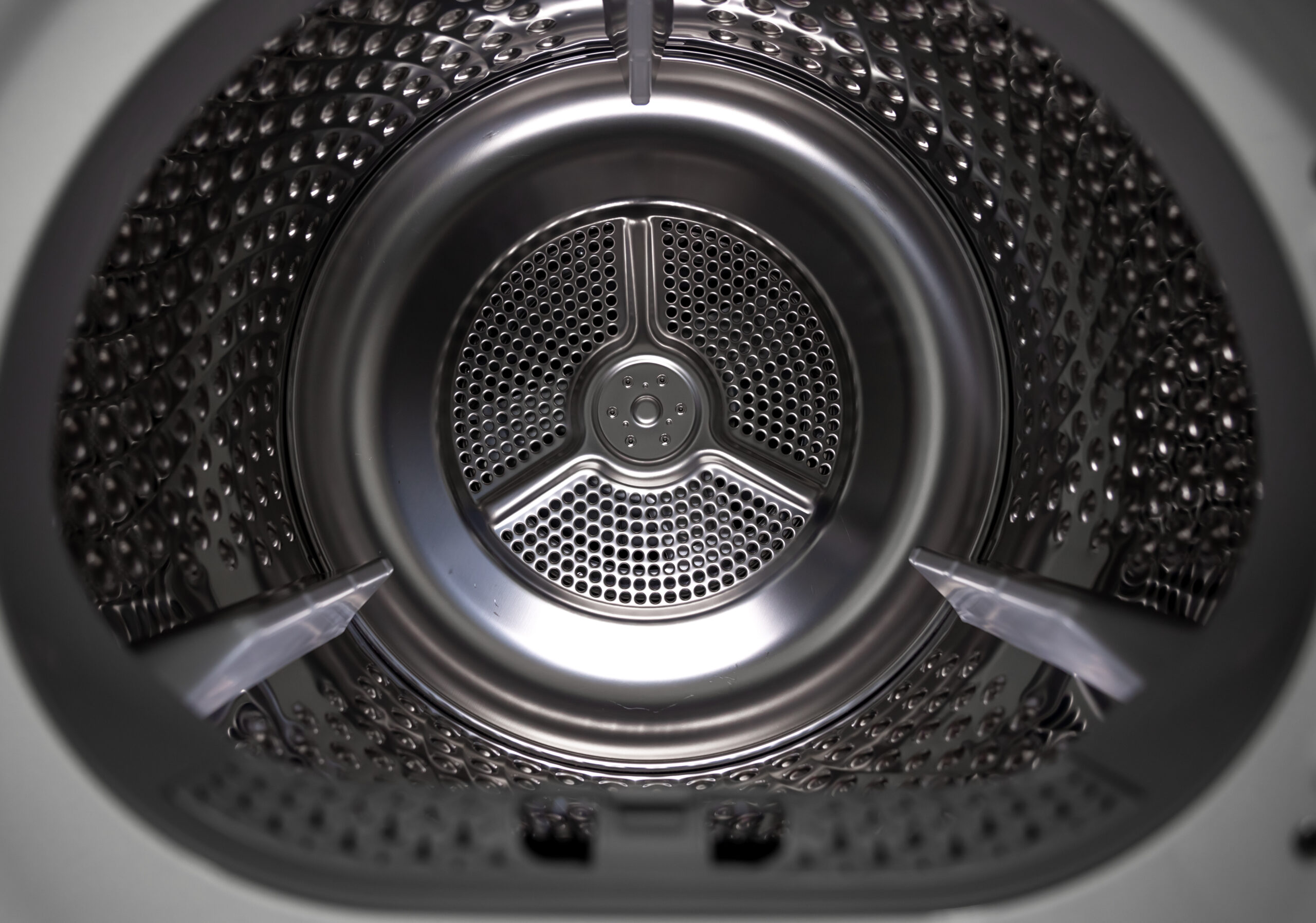 Vue intérieure du tambour d'un sèche-linge