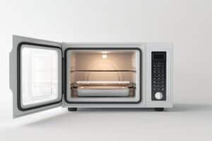 Glass turntable tray from a microwave oven, the common cause of a stuck turntable