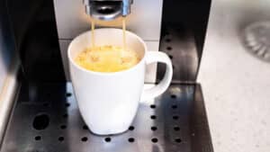 Coffee machine that should be brewing but is not pouring water into a cup